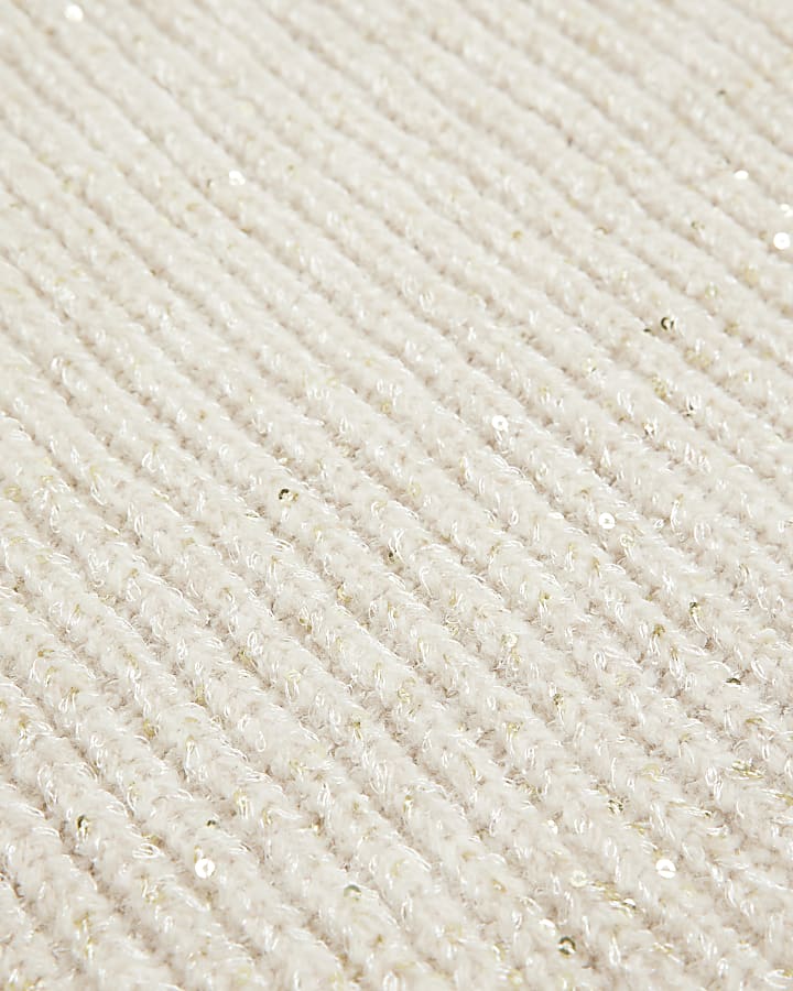 Beige Sequin Snood