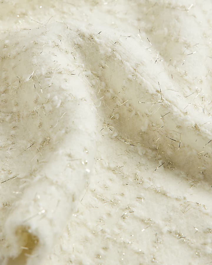 Cream Boucle Scarf