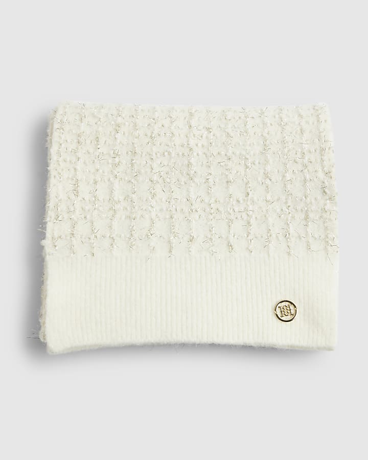 Cream Boucle Scarf