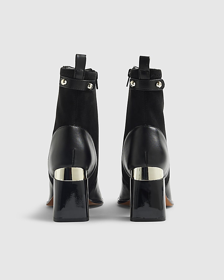 Black Block Heel Ankle Boots