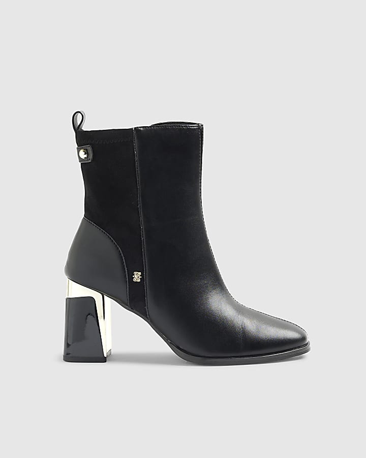 Black Block Heel Ankle Boots
