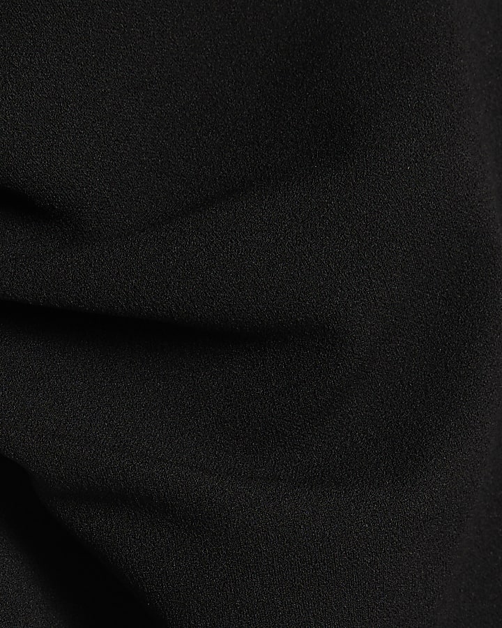 Black Short Sleeve Mini Dress
