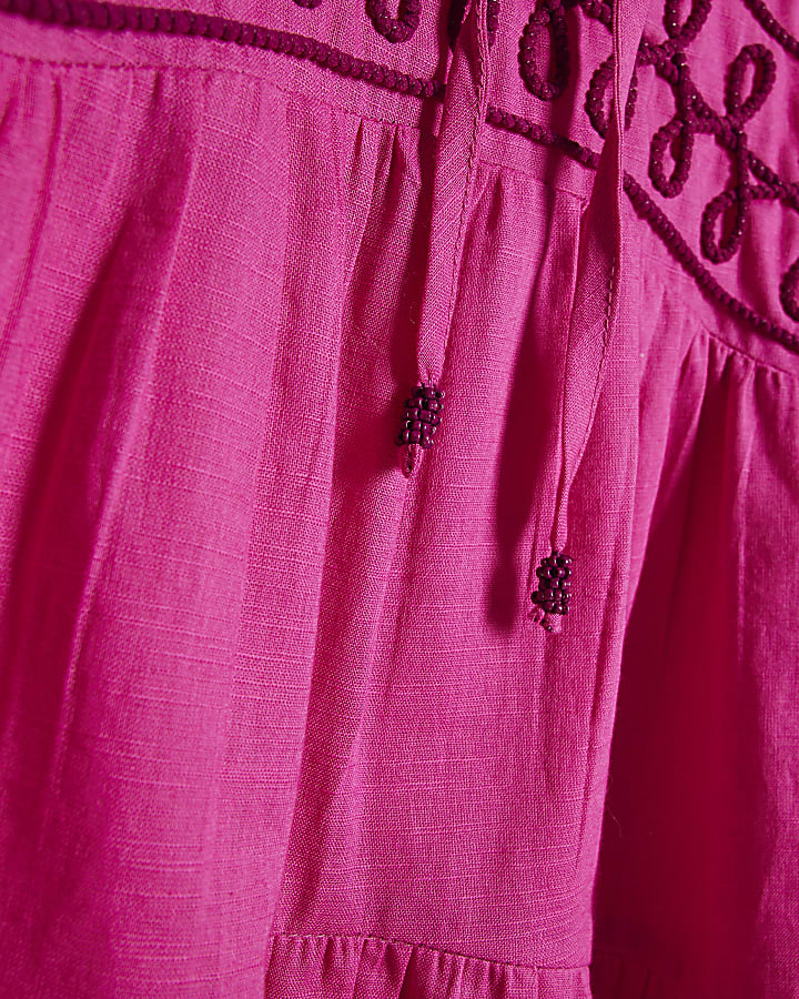 Pink Cornelli Mini Beach Dress