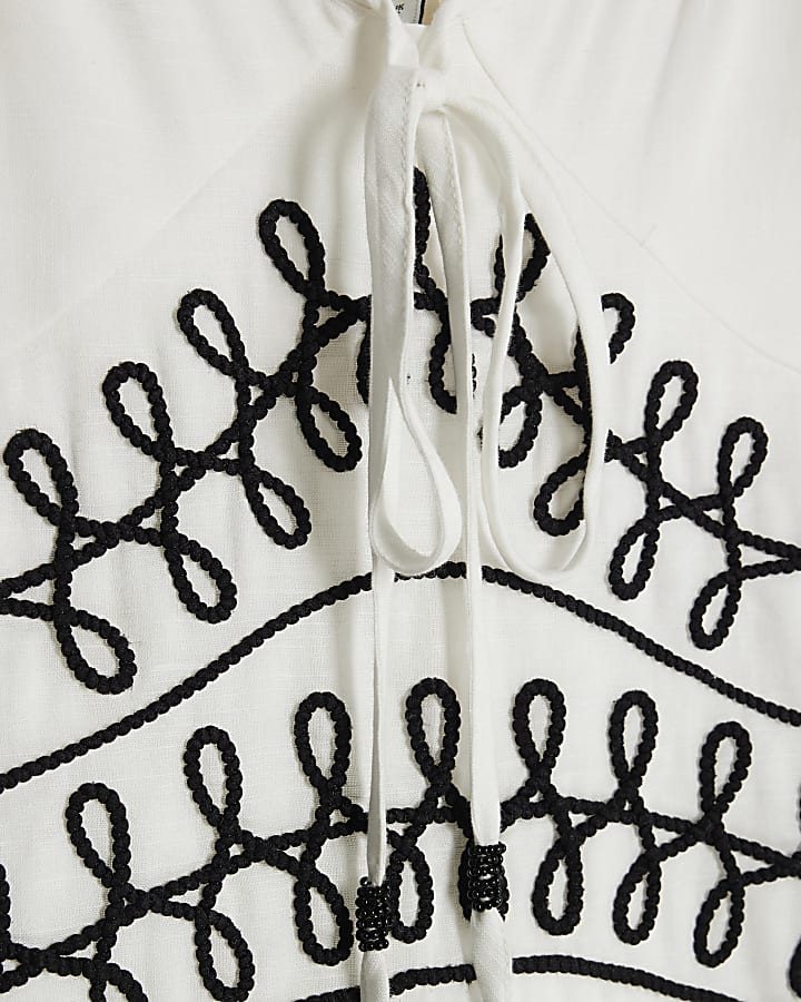 White Cornelli Mini Beach Dress