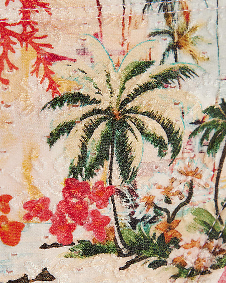 Pink Floral Tie Side Bikini Briefs