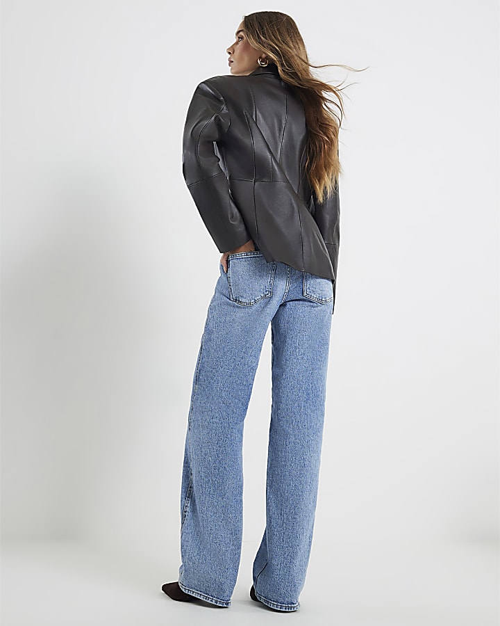 Blue Relaxed Straight leg jeans