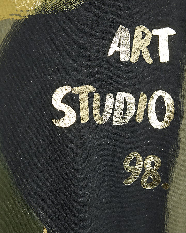 Khaki Art Studio Foil T-Shirt