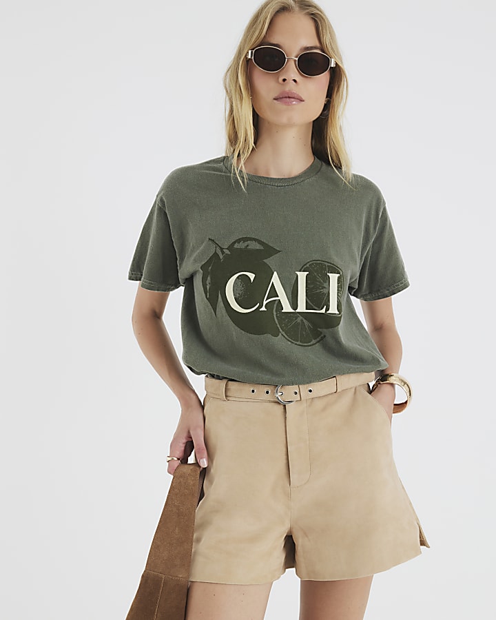 Khaki Short Sleeve Cali Fruit T-shirt
