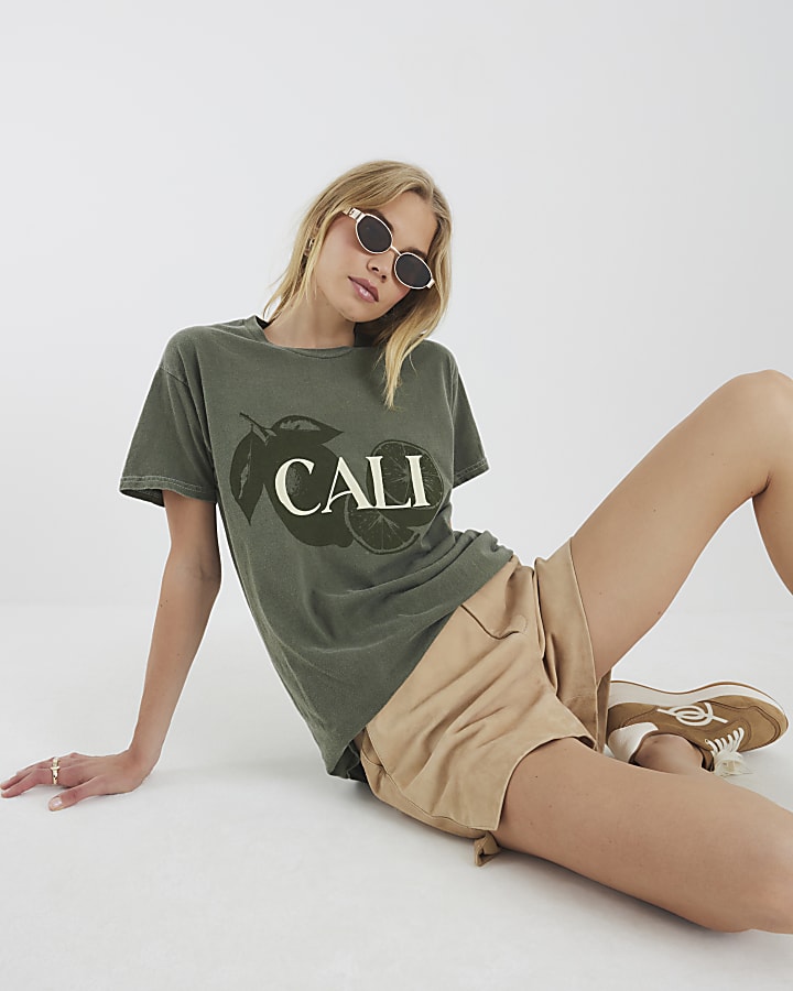 Khaki Short Sleeve Cali Fruit T-shirt