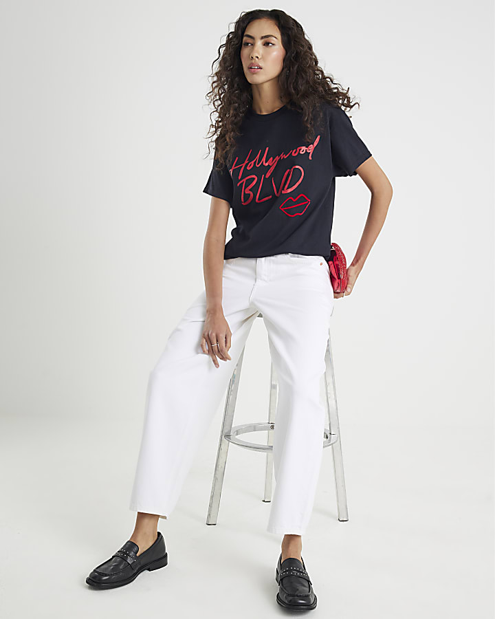 Black Hollywood Blvd Kiss T-Shirt