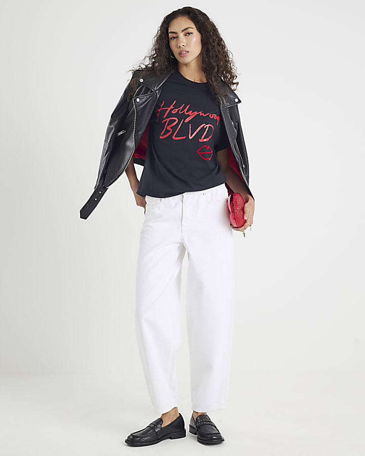 Black Hollywood Blvd Kiss T-Shirt