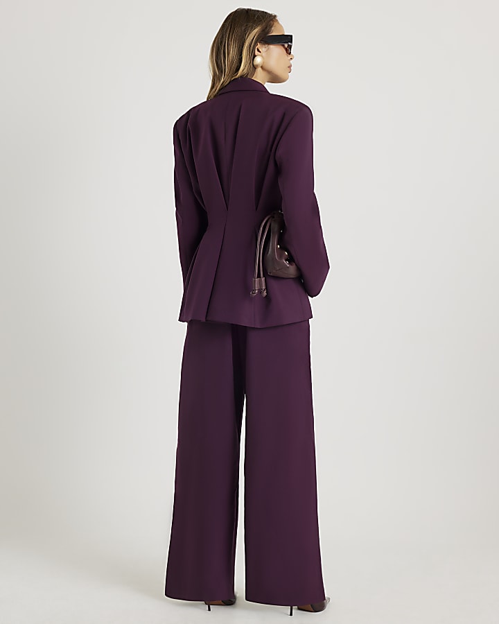 Red Wide Leg Trousers
