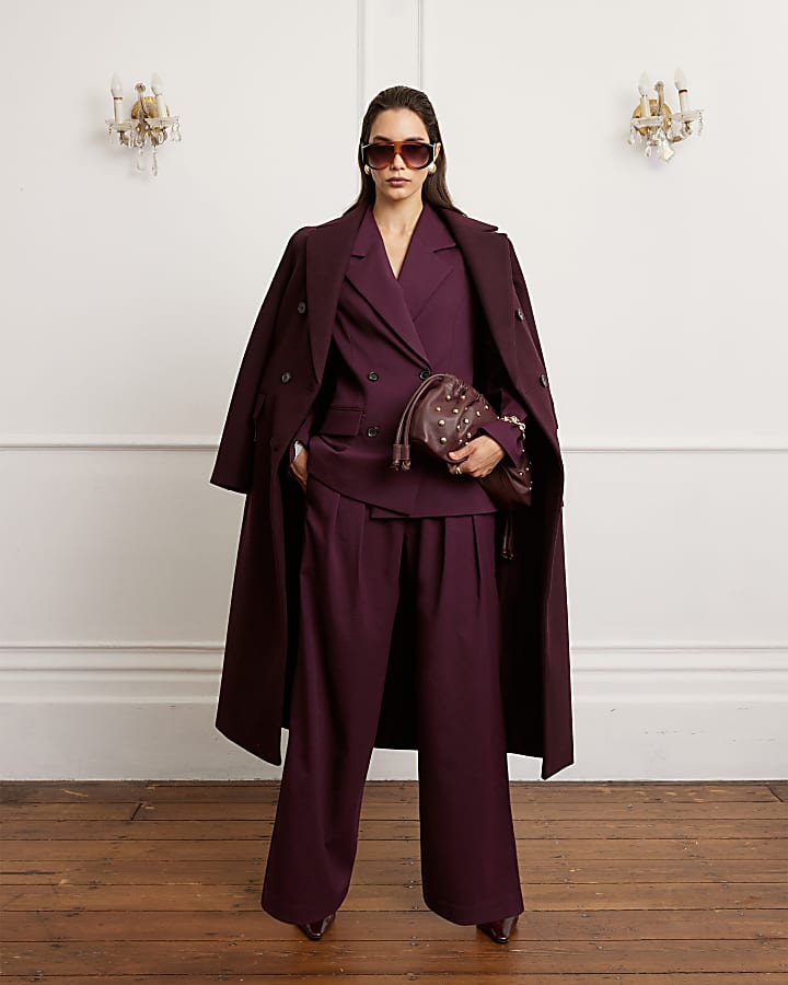 Red Wide Leg Trousers