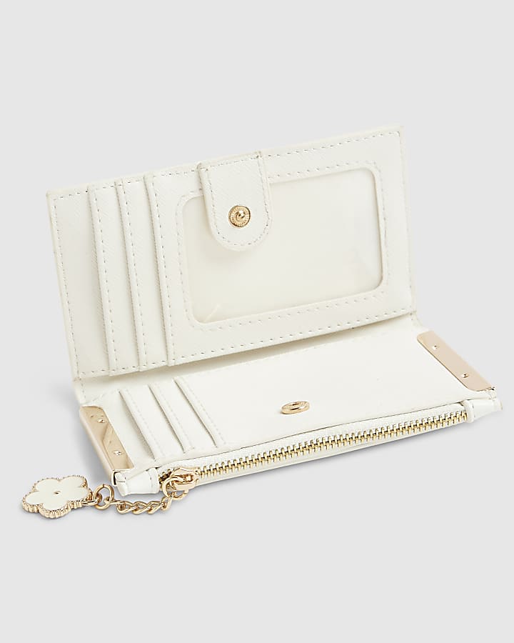 Cream Mini Snake Branding Cardholder