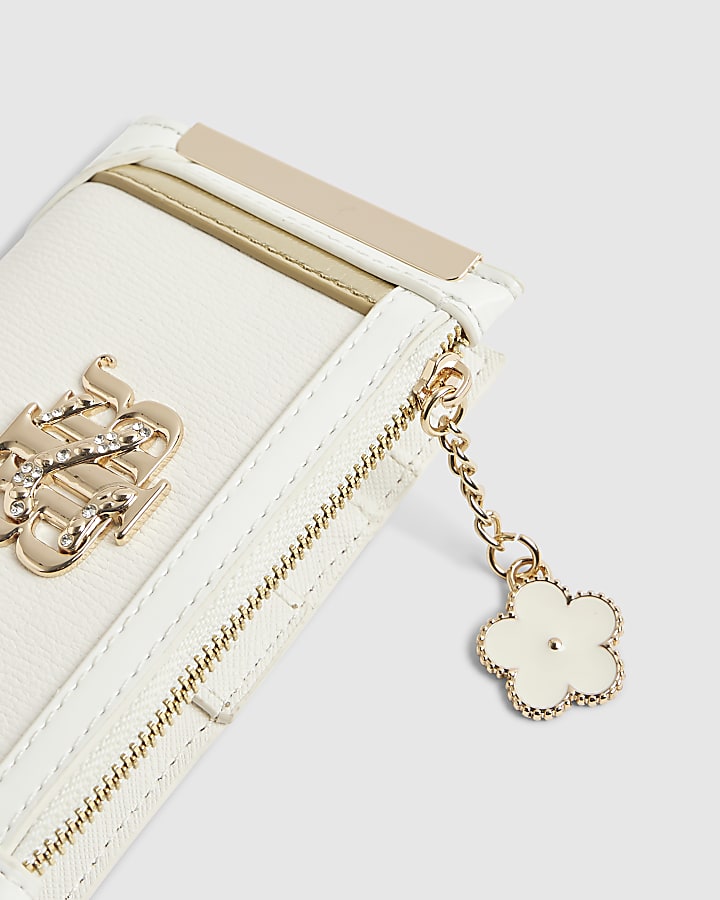 Cream Mini Snake Branding Cardholder