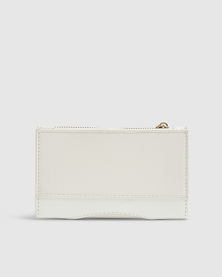 Cream Mini Snake Branding Cardholder