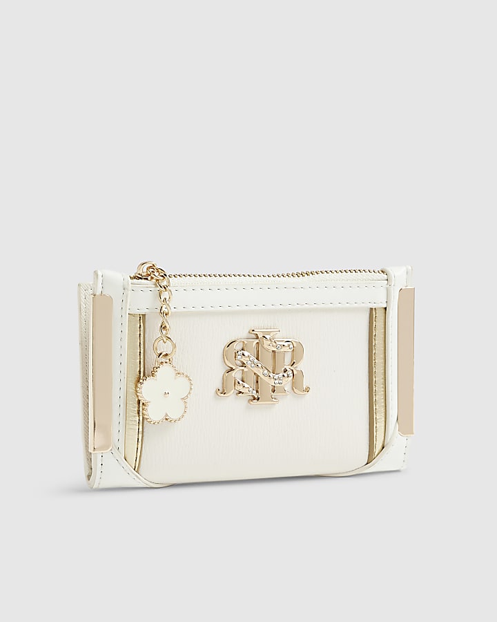 Cream Mini Snake Branding Cardholder