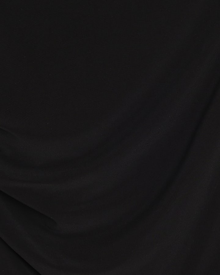 Black Sleeveless Asymmetric Top