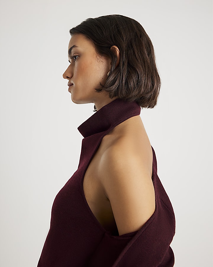 Red 2 in 1 Drape Top