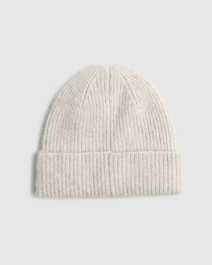 Beige Embellished Beanie
