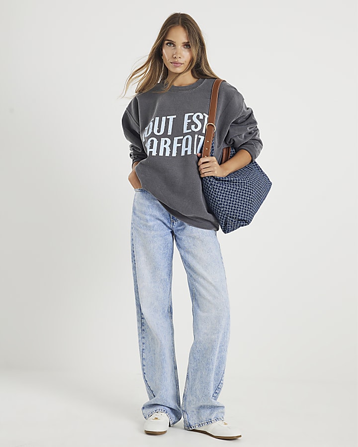 Grey Studded Tout Est Parfait Sweatshirt