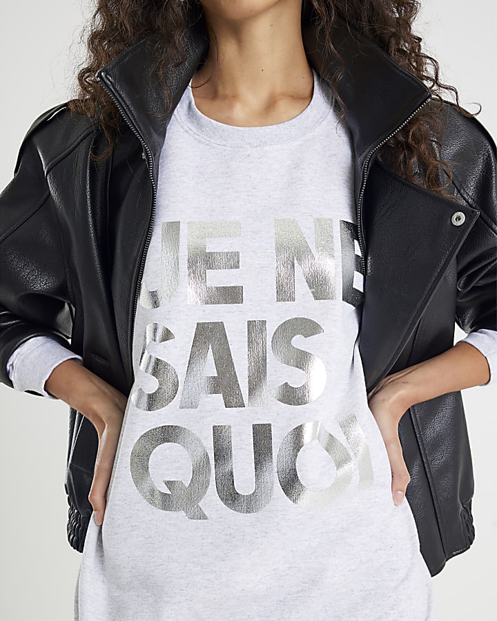 Grey Long Sleeve Je Ne Sais Quoi Sweatshirt