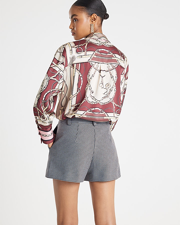 Pink Abstract Print Shirt
