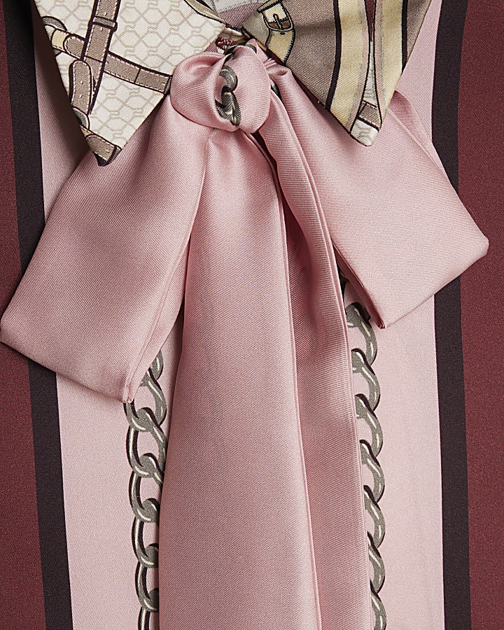 Pink Abstract Print Shirt