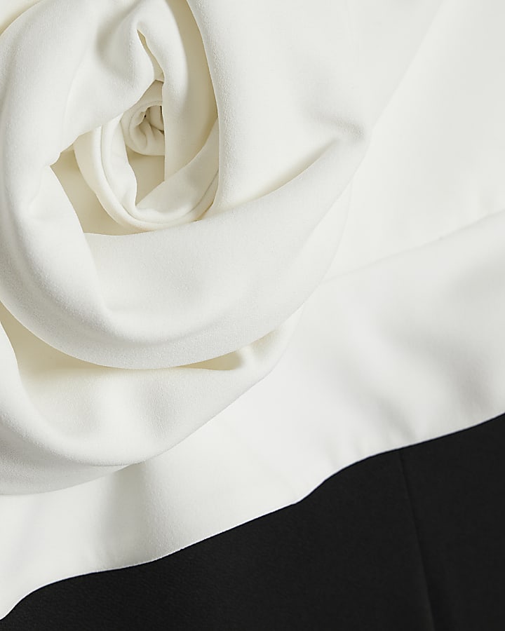 Petite Black Monochrome Bandeau Jumpsuit