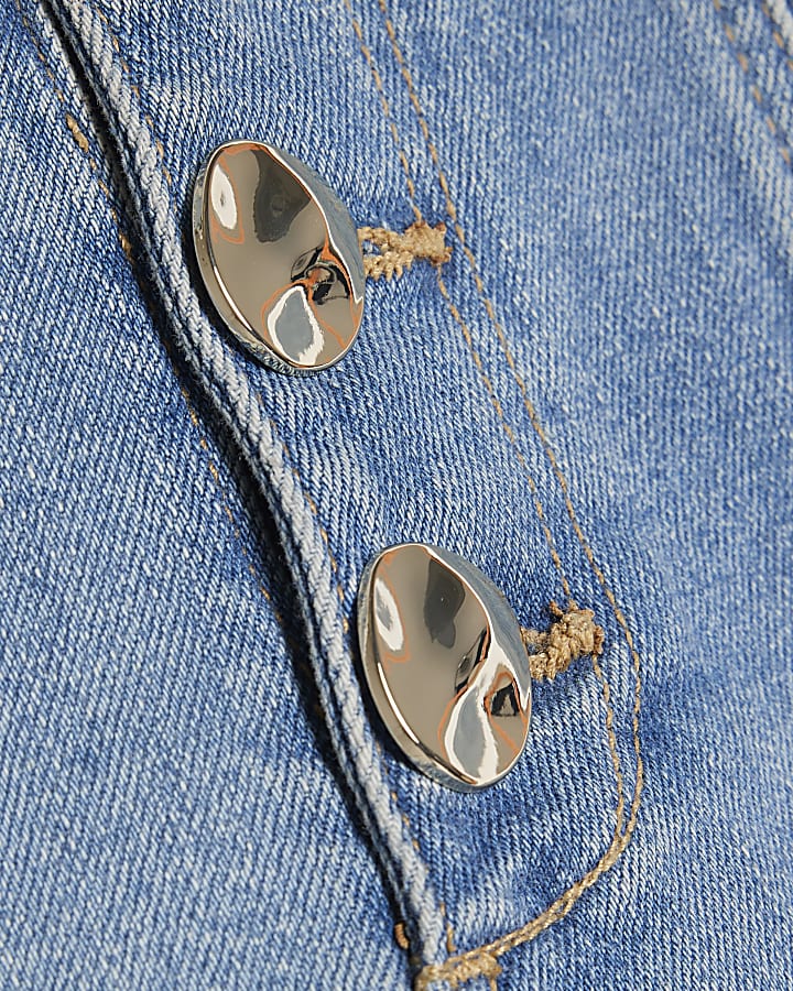 Blue Relaxed Fit Flared Jeans