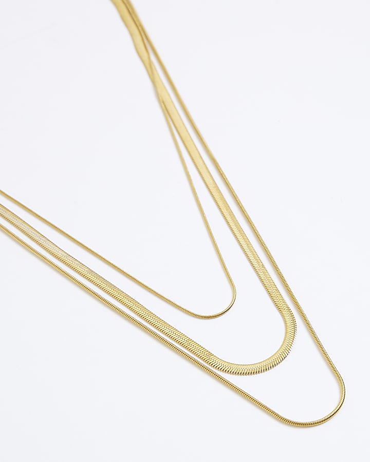 Gold Snake Chain Layered Necklace