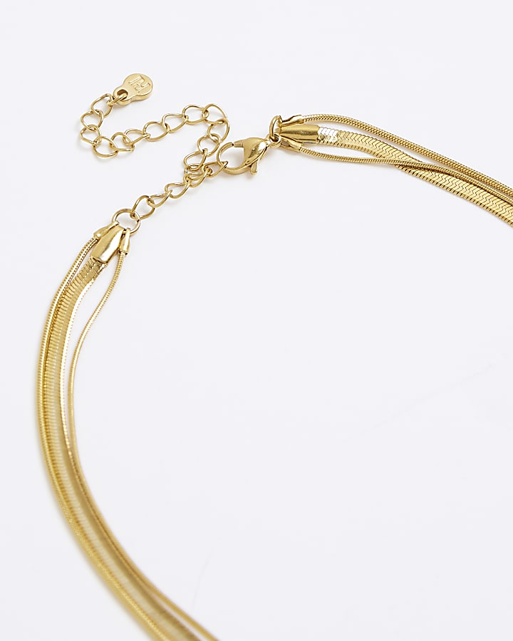 Gold Snake Chain Layered Necklace