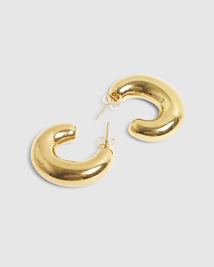 Gold Chunky Hoop Earrings