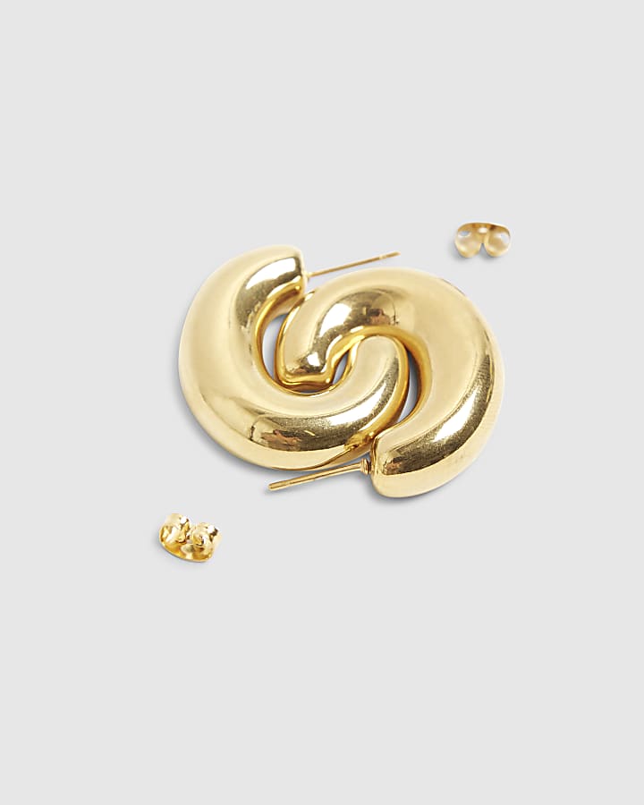 Gold Chunky Hoop Earrings