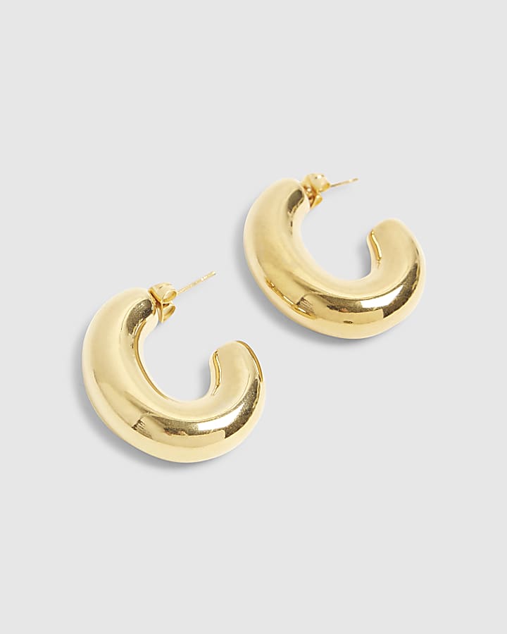 Gold Chunky Hoop Earrings