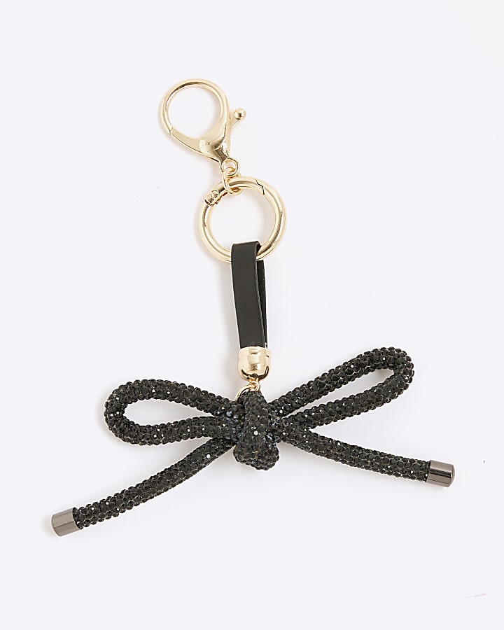 Black Bow Bag Charm