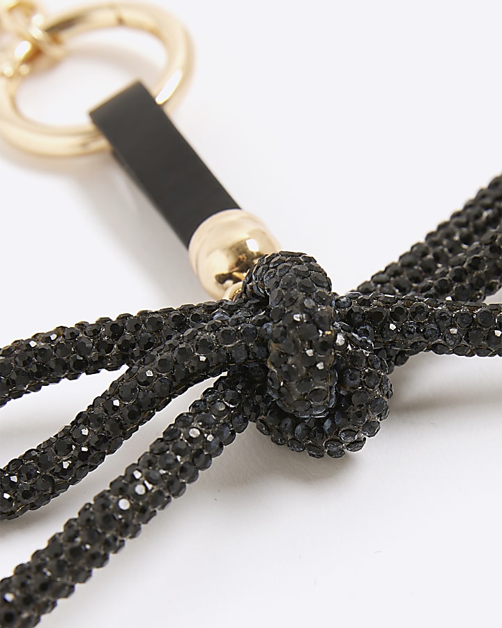 Black Bow Bag Charm