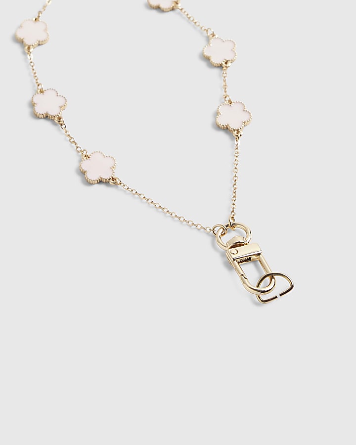 Pink Flower Phone Chain