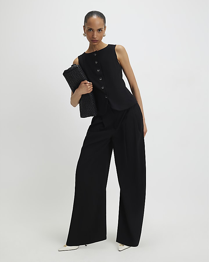 Black Wide Leg Trousers