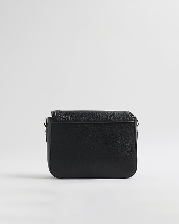 Black Flap Over Cross body bag