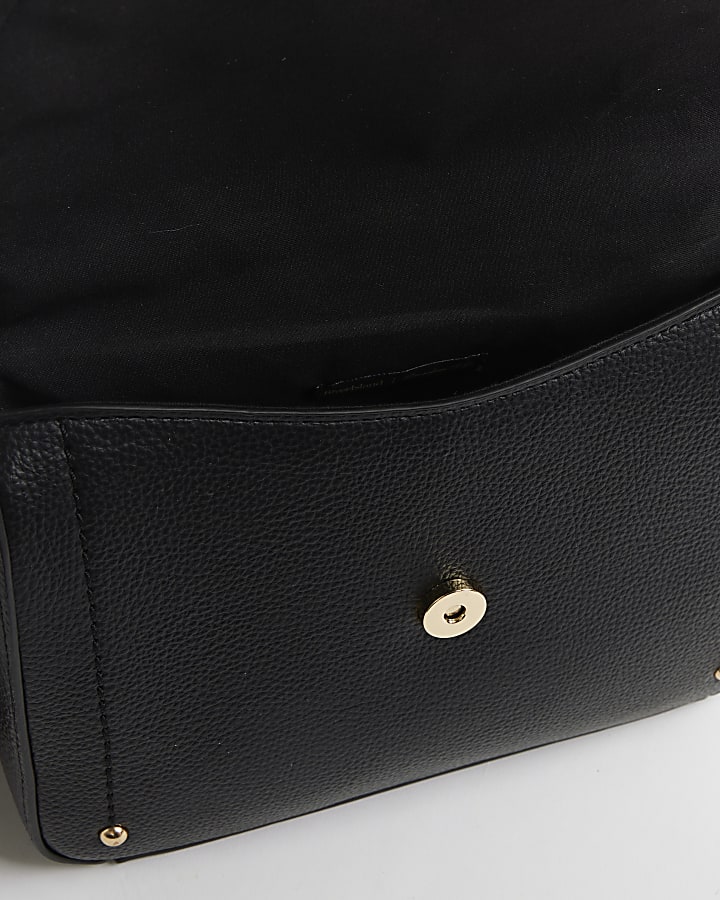 Black Flap Over Cross body bag
