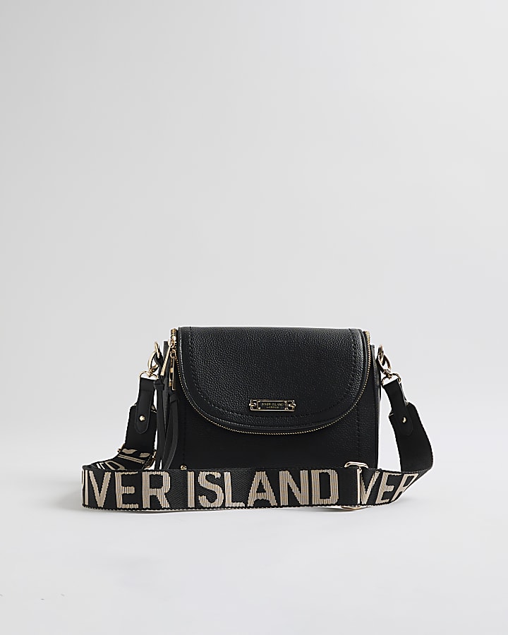 Black Flap Over Cross body bag