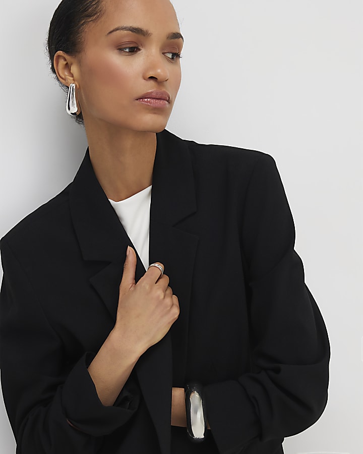 Black Single Breasted Blazer