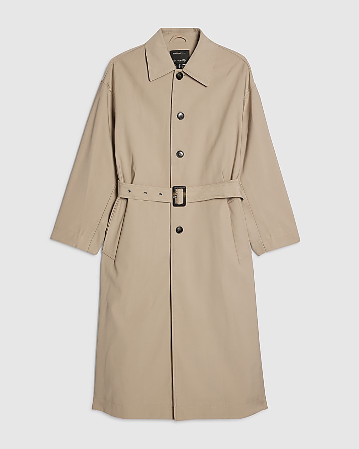 Beige Belted Trench Coat