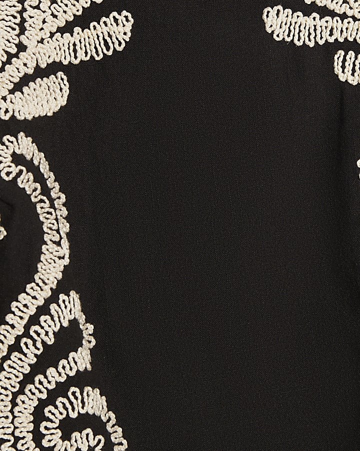 Petite Black Craft Stitch Tank Top