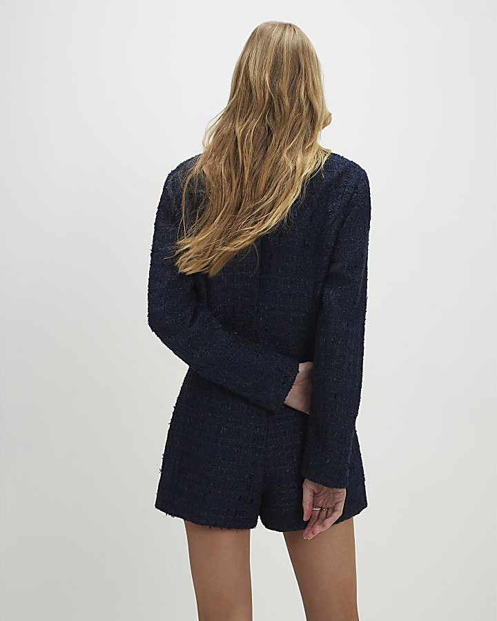 Navy Boucle Trophy Jacket