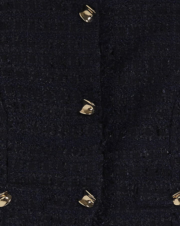 Navy Boucle Trophy Jacket