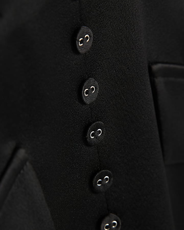 Black Corset Detail Blouse
