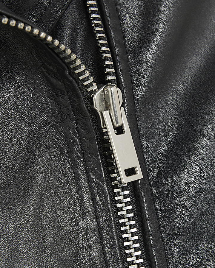 Black Leather Biker Jacket