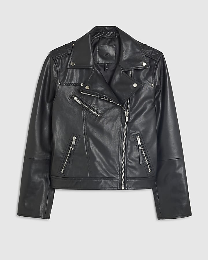 Black Leather Biker Jacket